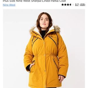 Nine West marigold parka NWT size small